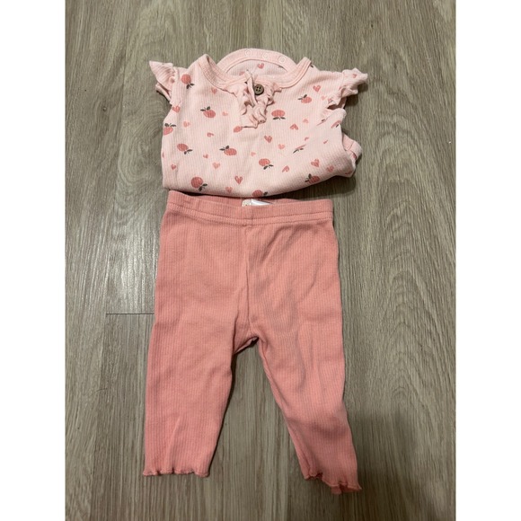 Baby Girl Outfit Set Carter's Strawberry Lemon Floral 0 3 Months 5 outfit Bundle - Picture 7 of 11